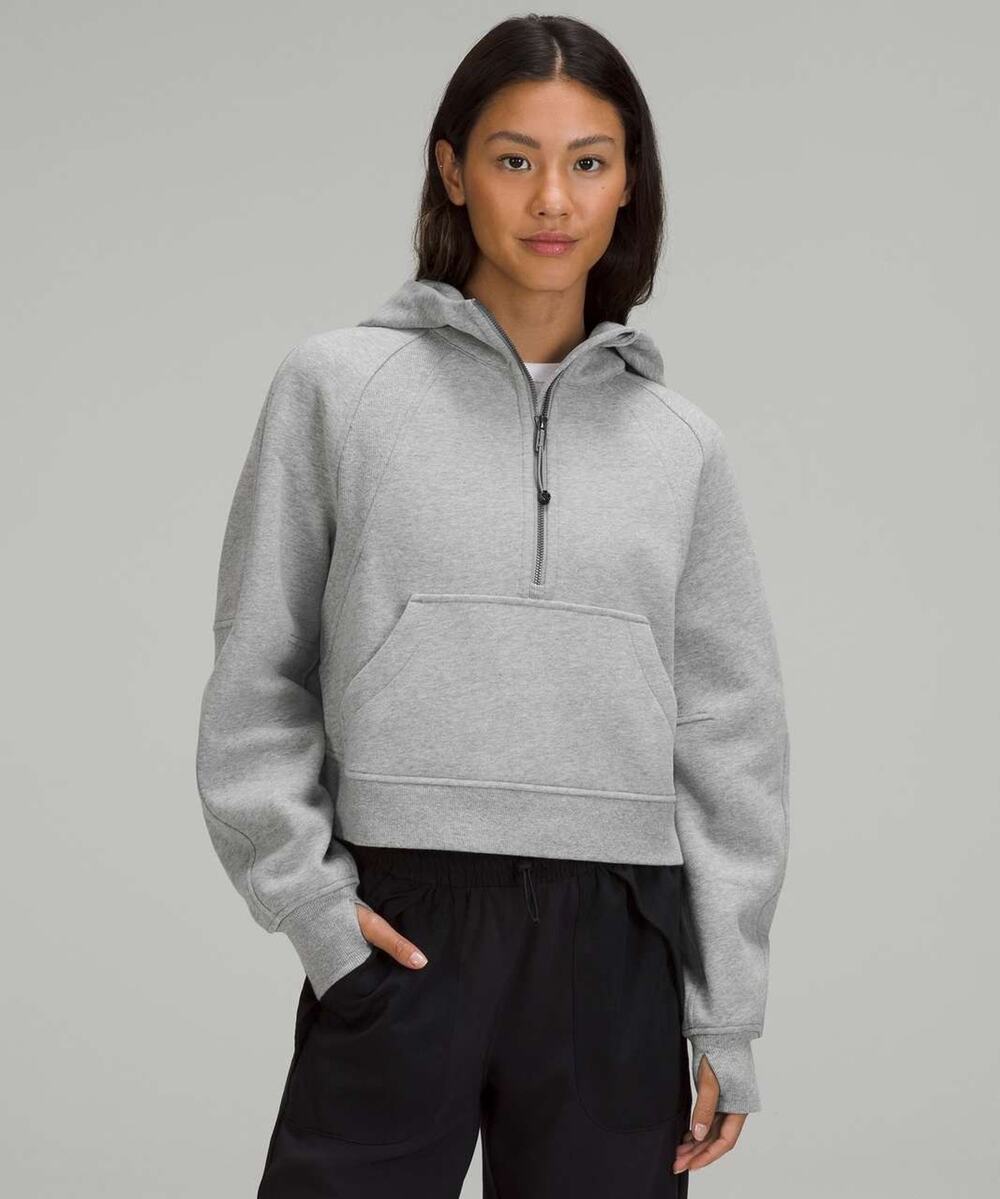 Lululemon Scuba Oversized Half Zip Hoodie Heather Gray XS/S